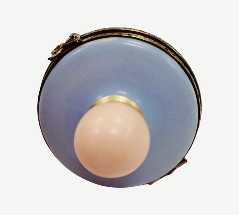 Blue Baby Pacifier Limoges Box Porcelain Limoges baby limoges box babies maternity French Trinket Box