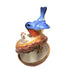 Blue Bird in Nest w Chicklings Limoges Box Porcelain Figurine-bird-MEH2P183N