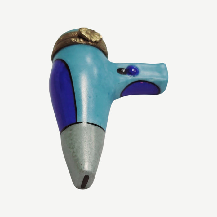 Blue Blow Hair Dryer Figurine for Collectors Porcelain Limoges fashion home French Trinket Box