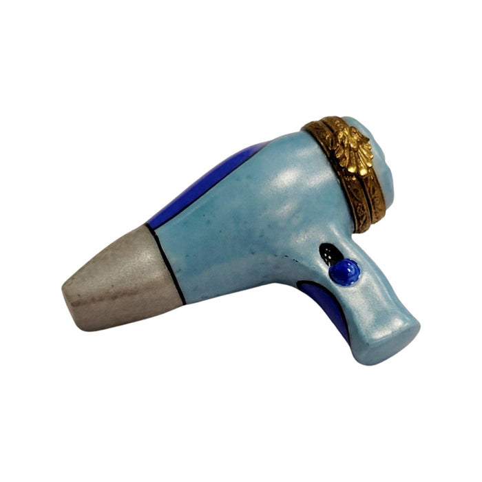 Blue Blow Hair Dryer Figurine for Collectors Porcelain Limoges fashion home French Trinket Box
