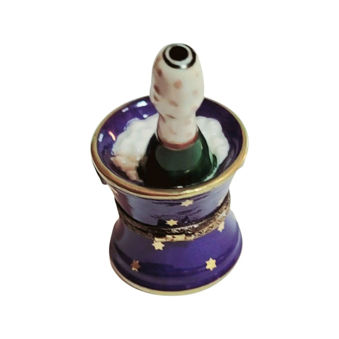 Blue Champagne Bucket Elegance for Celebrations Porcelain Limoges wine French Trinket Box