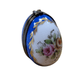 Blue Egg Perfume Box for Elegant Collectors Porcelain Limoges perfume egg French Trinket Box