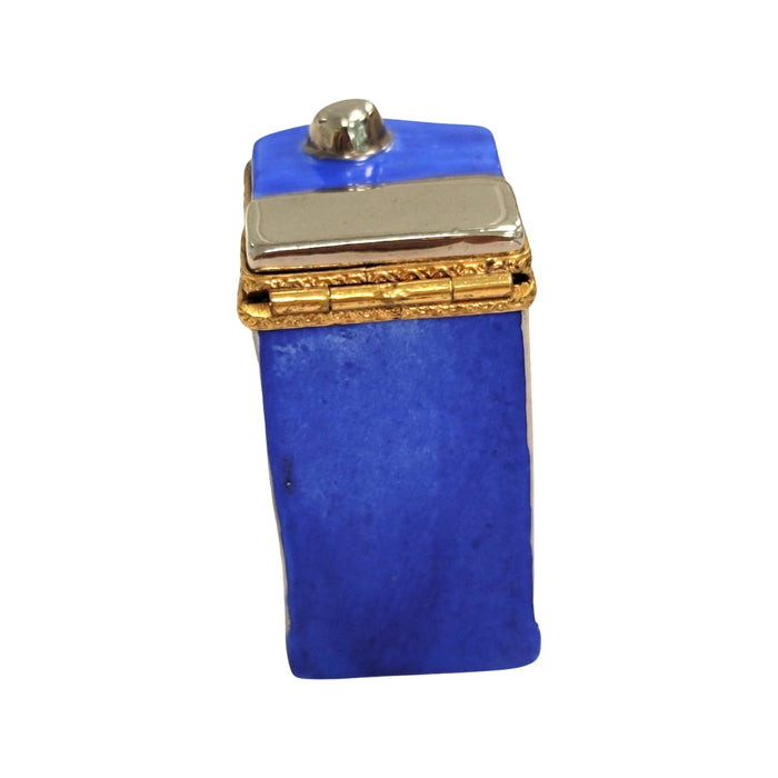 Blue Espresso Machine Figurine for Coffee Lovers Porcelain Limoges beverage French Trinket Box