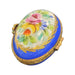 Blue Floral Elegance Egg for Home Decor Porcelain Limoges egg French Trinket Box