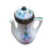 Blue Floral Limoges Teapot for Collectors Porcelain Limoges China French Trinket Box