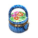 Blue Flowers Basket-Garden flowers limoges boxes-CH6D178