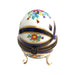 Blue Footed Egg Trinket Box for Collectors Porcelain Limoges egg French Trinket Box