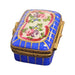 Blue Porcelain Pill Box for Elegant Gifting Porcelain Limoges square French Trinket Box