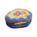 Blue Hand Painted Limoges Box for Home Décor Porcelain Limoges Shaped French Trinket Box
