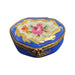 Blue Hand Painted Limoges Box for Home Décor Porcelain Limoges Shaped French Trinket Box