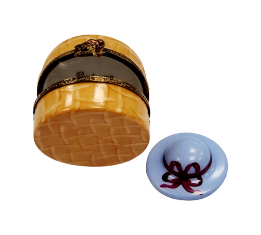 Blue Hat Limoges Box for Collectors Porcelain Limoges hats fashion LIMOGES BoXES French Trinket Box