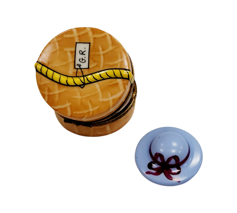 Blue Hat Limoges Box for Collectors Porcelain Limoges hats fashion LIMOGES BoXES French Trinket Box