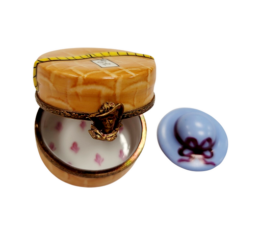 Blue Hat Limoges Box for Collectors Porcelain Limoges hats fashion LIMOGES BoXES French Trinket Box