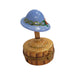Blue Hat on Form Limoges Box Porcelain Figurine-Limoges Box Women hat fashion-CH7N136