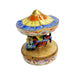 Blue Merry Go Round Carousel Carnival Ride Limoges Box Porcelain Figurine-Carnival-CH3S338