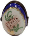 Blue Egg Box for Elegant Displays Porcelain Limoges egg French Trinket Box