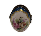 Blue Egg Floral Frame for Art Lovers Porcelain Limoges egg French Trinket Box