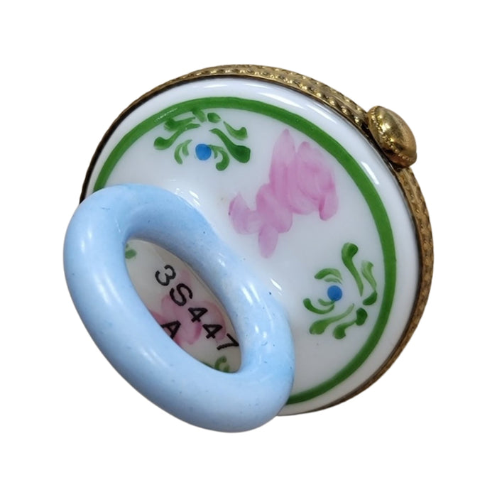 Blue Pacifier w Rabbits for Baby-baby limoges box babies maternity-CH3S447