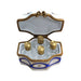 Blue Porcelain Perfume Box for Collectors Porcelain Limoges Perfume French Trinket Box