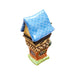 Blue Roof Bird House Limoges Box for Home Decor Porcelain Limoges birds garden French Trinket Box