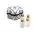 Limoges Boutique presents the 4 Perfume Roses Blue, a genuine Limoges box painted by hand in France
