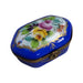 Blue Semi Oval Pill-LIMOGES BOXES traditional antique-CH11M102