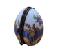 Elegant Blue Egg Stripes Frame for Home Decor Porcelain Limoges egg French Trinket Box