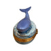 Blue Whale Limoges Box for Collectors Porcelain Limoges Fish Ocean French Trinket Box