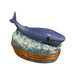 Blue Whale Limoges Box for Collectors Porcelain Limoges Fish Ocean French Trinket Box