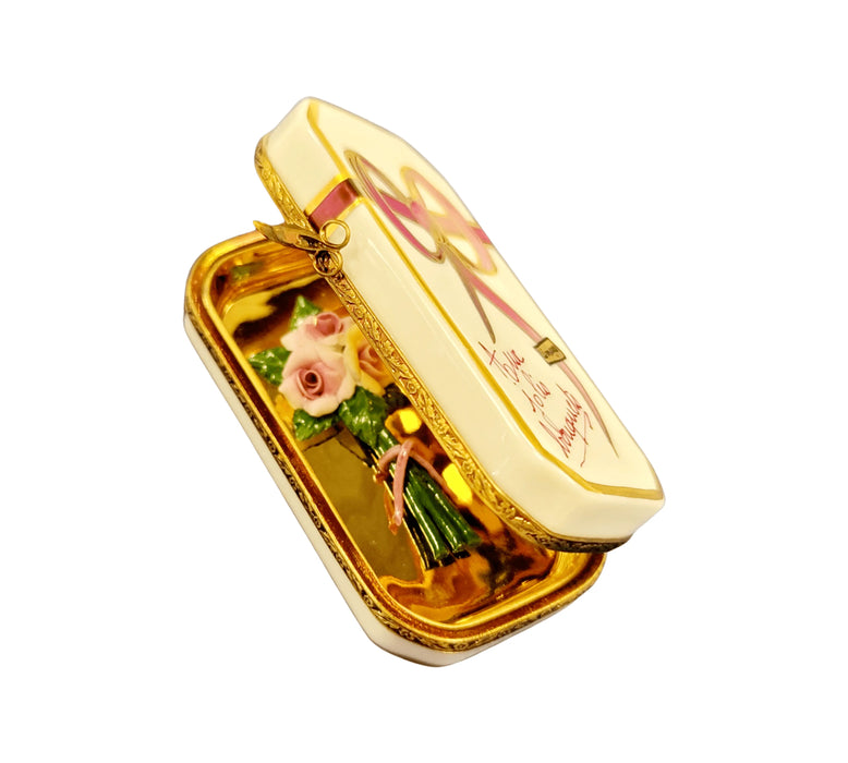 Bouquet of Flowers Limoges Box for Elegant Gifts Porcelain Limoges flowers love valentine wedding spring French Trinket Box