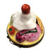 Bowl of Ice Cream Delight for Collectors Porcelain Limoges Dessert Beach French Trinket Box