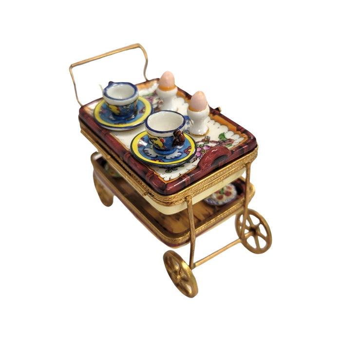 Breakfast Cart Limoges Box Porcelain Figurine-furniture home food LIMOGES BOXES-CH7N165