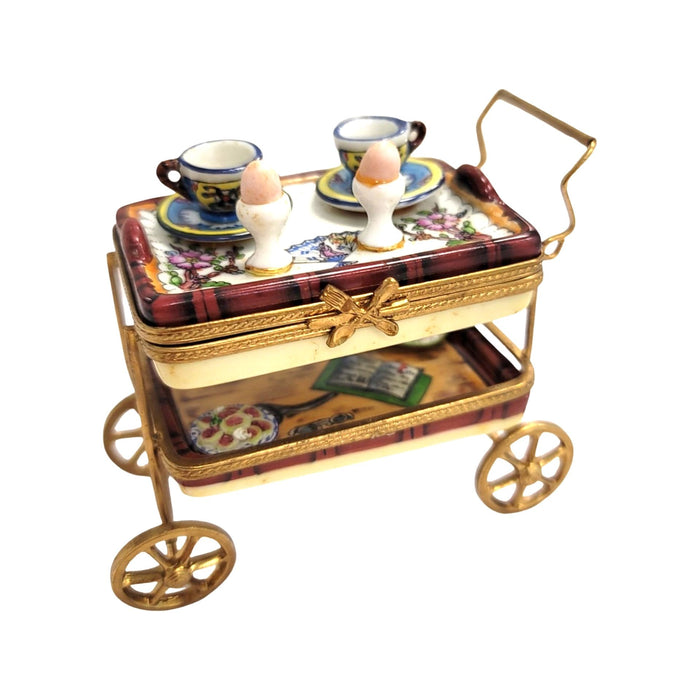 Breakfast Cart Limoges Box Porcelain Figurine-furniture home food LIMOGES BOXES-CH7N165