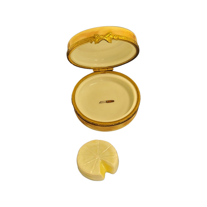 Brie Cheese Limoges Box for Cheese Lovers Porcelain Limoges food French Trinket Box