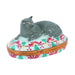 British Blue Shorthair Cat for Cat Lovers Porcelain Limoges Cat cats French Trinket Box