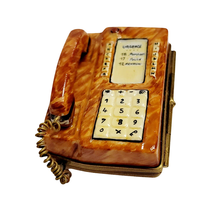 Vintage Phone Figurine for Collectors Porcelain Limoges home French Trinket Box