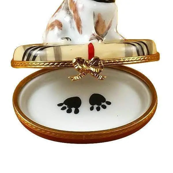 Bulldog Limoges Box for Dog Lovers Porcelain Limoges dog French Trinket Box
