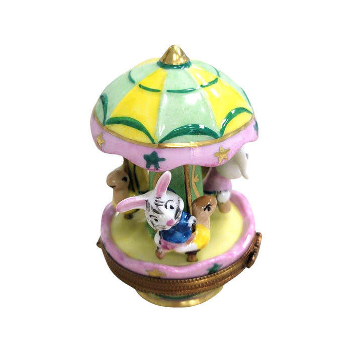 Bunny Carousel Limoges Box for Collectors Porcelain Limoges Carnival French Trinket Box