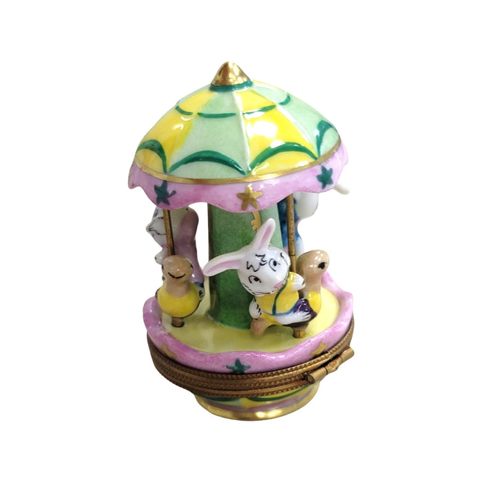 Bunny Carousel Limoges Box for Collectors Porcelain Limoges Carnival French Trinket Box
