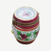 Burgundy Wine Barrel For Wine Lovers Porcelain Limoges Wine French Trinket Box