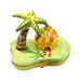 Cabana With Palm Tree for Beach Lovers Porcelain Limoges Beach Ocean World Travel French Trinket Box