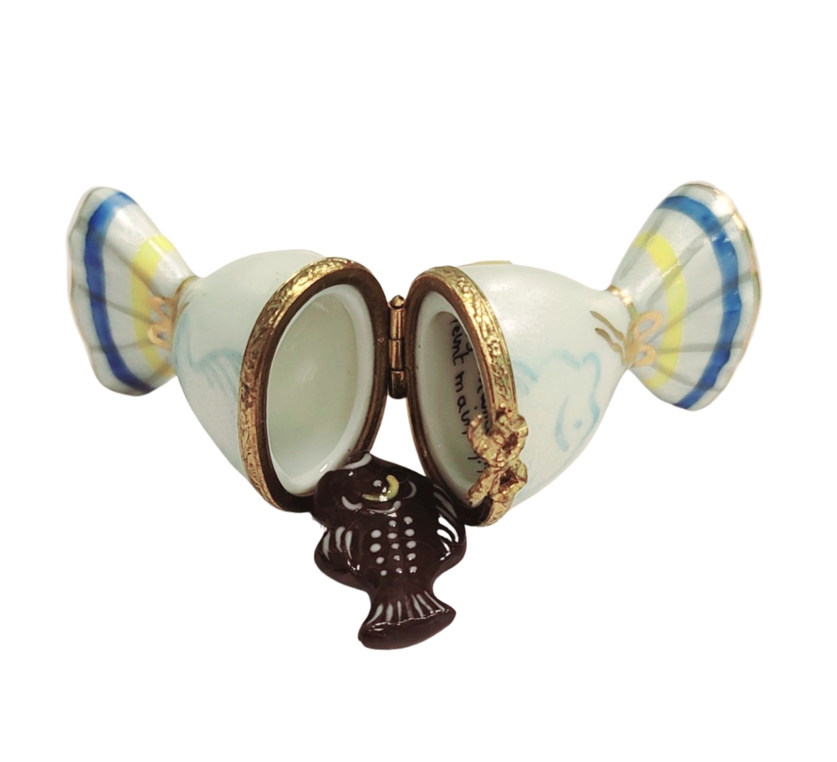 Candy W Fish Inside Trinket Box – Authentic Limoges Porcelain