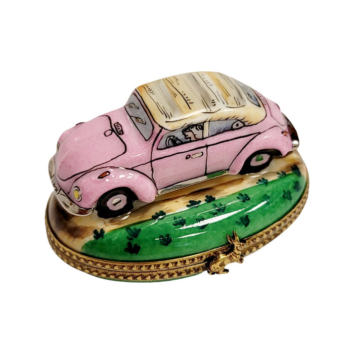Car Rabbit Convertable Limoges Box Porcelain Figurine-limoges box moving vehicals car-CH3S251