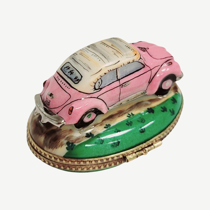 Car Rabbit Convertible Figurine for Collectors Porcelain Limoges limoges box moving vehicals car French Trinket Box