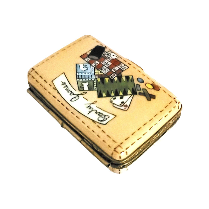 Card Games Limoges Box for Collectors Porcelain Limoges games travel French Trinket Box