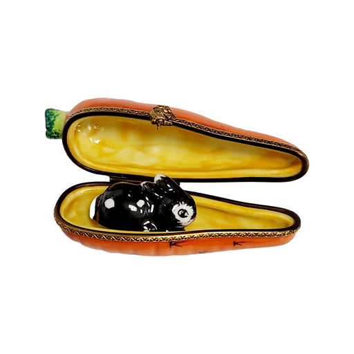 Carrot And Rabbit Limoges Box Porcelain Limoges vegetable French Trinket Box