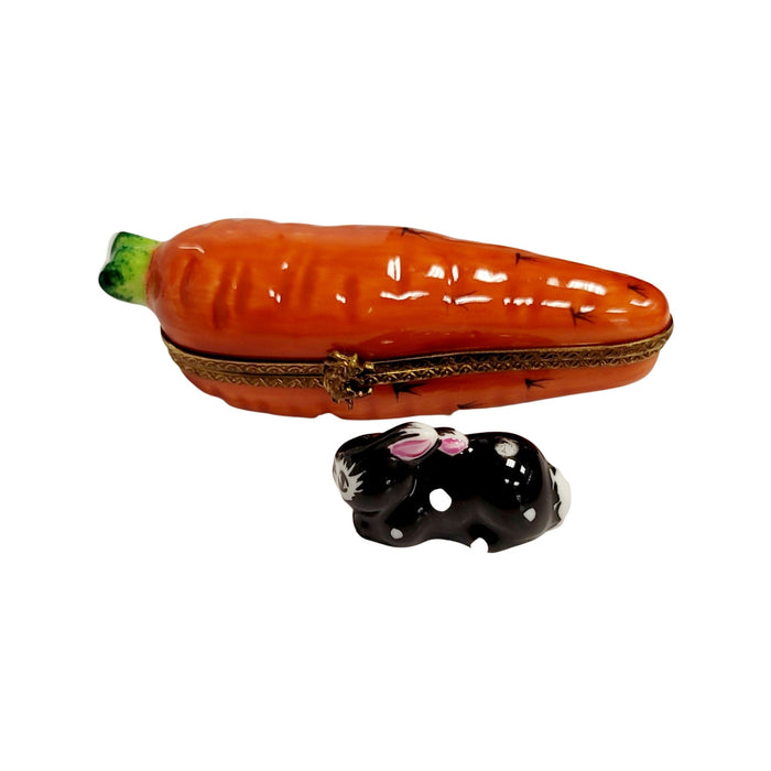 Carrot And Rabbit Limoges Box Porcelain Limoges vegetable French Trinket Box