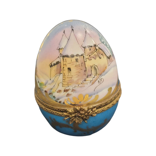 Castle Elegance Limoges Box for Luxury Collectors Porcelain Limoges egg myth fairy tale monument French Trinket Box