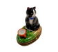 Cat Figurine Delight for Collectors Porcelain Limoges Cat French Trinket Box