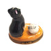 Cat Figurine for Cat Lovers Porcelain Limoges Cat beverage French Trinket Box